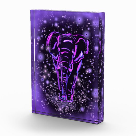 紫色の象のフォトブロック フォトブロック (右)