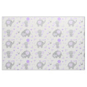 紫色の象のベビーガール ファブリック (ファットクウォーター)