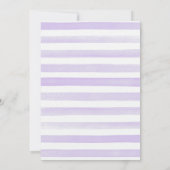 紫色の象のベビーシャワー招待状で女の子を 招待状 (裏面)