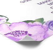 紫色の象の深夜おむつ赤ちゃんシャワーゲーム ポスター (角)