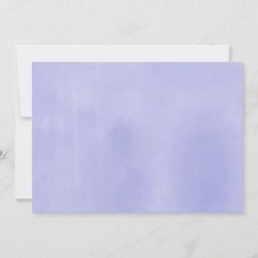 紫色の象の甘い小さなピーナッツの赤ちゃんシャワー 招待状 (裏面)