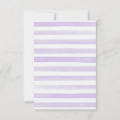 紫色の象の赤ちゃんシャワーサンキューカード サンキューカード (裏面)