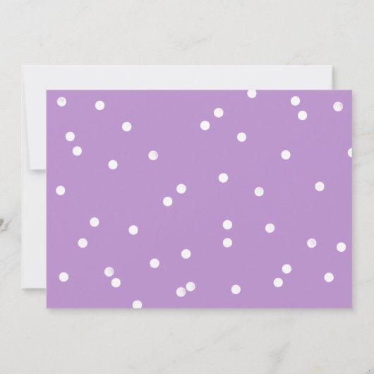 紫色の象の赤ちゃんシャワーbyメール招待状 招待状 (裏面)