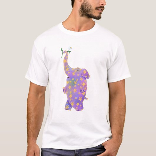 紫色の象のTシャツ Tシャツ (正面)