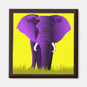 紫色の象磁石 マグネット (正面)