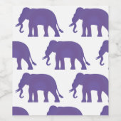 紫色の象 ワインラベル (シングルラベル)