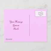 紫色の赤いフローラ日付の保存 案内ポストカード (裏面)