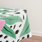 紫色の赤いフローラ水玉模様水の色パターン テーブルクロス (インサイチュ)