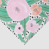 紫色の赤いフローラ水玉模様水の色パターン 薄葉紙 (詳細)