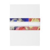 紫色の赤い金ゴールド宝石ト結婚ーン 招待状ベリーバンド (裏面例)