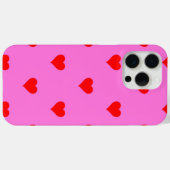 紫色の赤かわいいシンプルハートパターン Case-Mate iPhoneケース (裏面 (横))