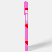 紫色の赤かわいいシンプルハートパターン Case-Mate iPhoneケース (裏面 / 左)