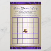 紫色の赤ちゃんシャワービンゴガール赤ちゃんシャワーゲーム (正面)