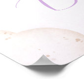 紫色の赤ちゃんシャワー歓迎のサインを心待ちにできる ポスター (角)