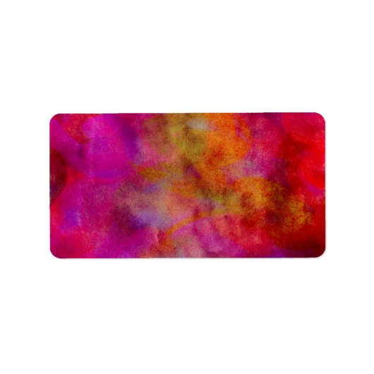 紫色の赤カラフル水カラー抽象芸術背景 ラベル (正面)