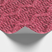 紫色の赤、さくらんぼニットのセーターのテクスチャ ラッピングペーパー (角)