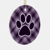 紫色の足のプリント セラミックオーナメント (右)