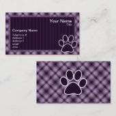 紫色の足のプリント 名刺 (正面/裏面)