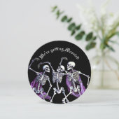 紫色の踊りスケルトンGothic日付の保存 シーズンカード (スタンド正面)