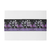 紫色の踊り骨格ゴシック結婚ズ 招待状ベリーバンド (裏面例)