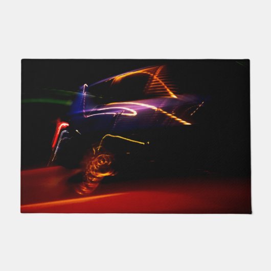 紫色の車のダンスのdoormat ドアマット (正面)