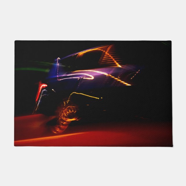 紫色の車のダンスのdoormat ドアマット (正面)