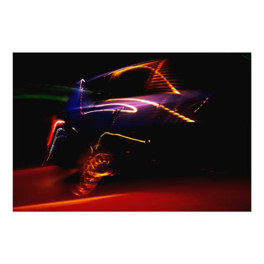 紫色の車のダンス フォトプリント            (正面)