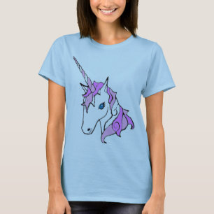 紫色の輝きのユニコーン Tシャツ