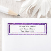 紫色の輝くトリム – 差出人住所ラベル ラベル (インサイチュ)