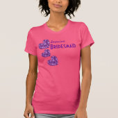 紫色の迷彩柄パターン（の模様が）あるハートV20 Tシャツ (正面)