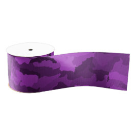 紫色の迷彩柄 グログランリボン