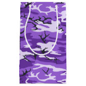 紫色の迷彩柄 スモールペーパーバッグ (正面)