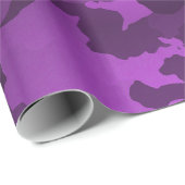 紫色の迷彩柄 ラッピングペーパー (ロールコーナー)