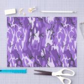 紫色の迷彩柄 薄葉紙 (クラフト)