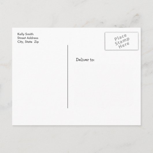 紫色の迷彩柄、迷彩赤ちゃんシャワー インビテーションポストカード (裏面)