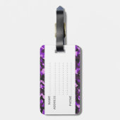 紫色の迷彩模様 ラゲッジタグ (裏面縦)