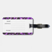 紫色の迷彩模様 ラゲッジタグ (裏面横)