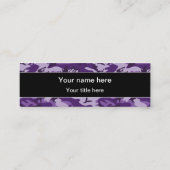 紫色の迷彩模様、軍隊、陸軍 スキニー名刺 (裏面)