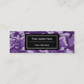 紫色の迷彩模様、軍隊、陸軍 スキニー名刺 (裏面)