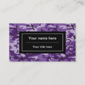 紫色の迷彩模様、軍隊、陸軍 名刺 (裏面)