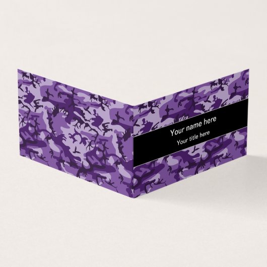 紫色の迷彩模様、軍隊、陸軍 名刺 (外部)