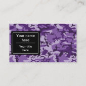 紫色の迷彩模様、軍隊、陸軍 名刺 (裏面)