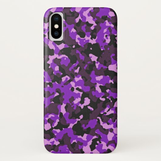 紫色の迷彩模様 Case-Mate iPhoneケース (裏面)