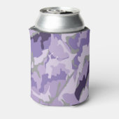 紫色の迷彩発泡缶 缶クーラー (缶裏面)