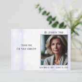 紫色の追悼碑の家族 サンキューカード (スタンド正面)