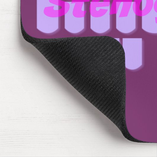 紫色の速記者のSteno機械鍵 マウスパッド (コーナー)