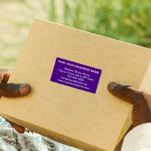 紫色の運送におけるシンプルなテキストのビジネスブランド ラベル