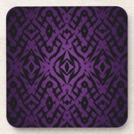 紫色の部族の形状パターン コースター