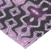 紫色の部族の波パターンのテーブルクロス テーブルクロス (アングル)
