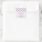 紫色の部族の矢印は日付のシールを保存 スクエアシール (バッグ)